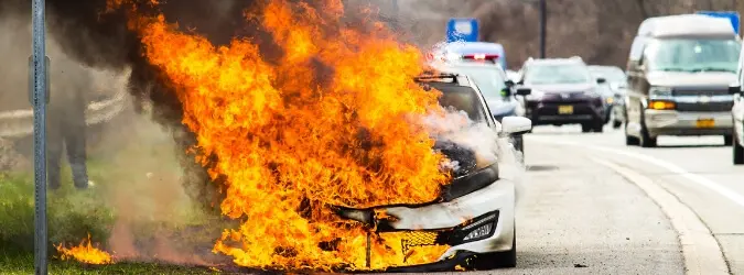 Car on fire