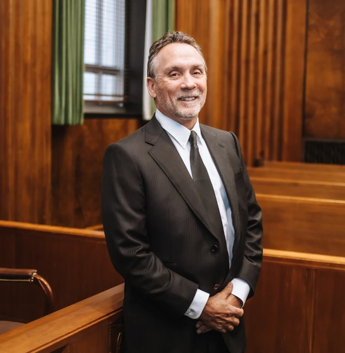 Attorney James Krupp in court