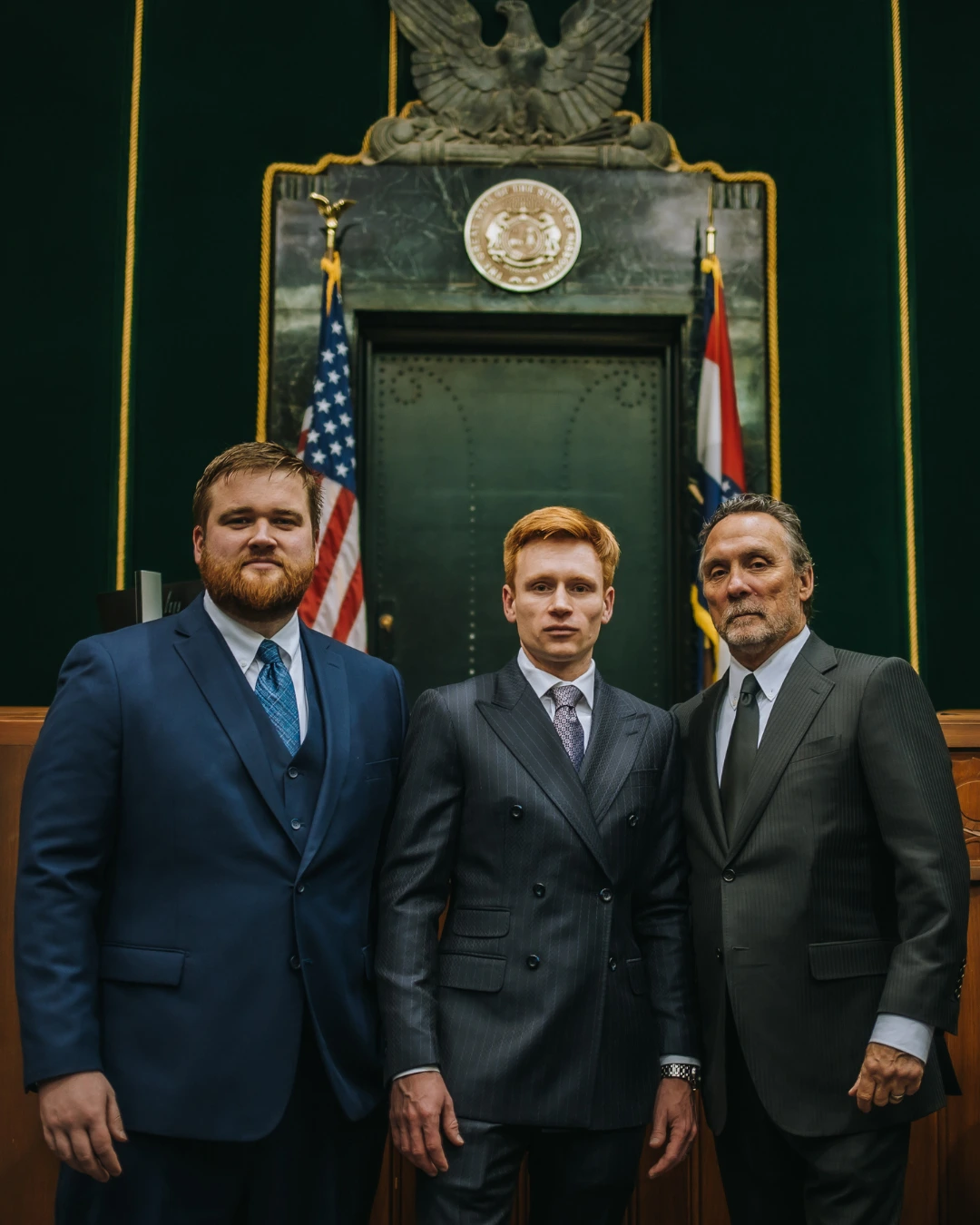 Standing left to right; Austin Raboin, Ryan Krupp, James Krupp